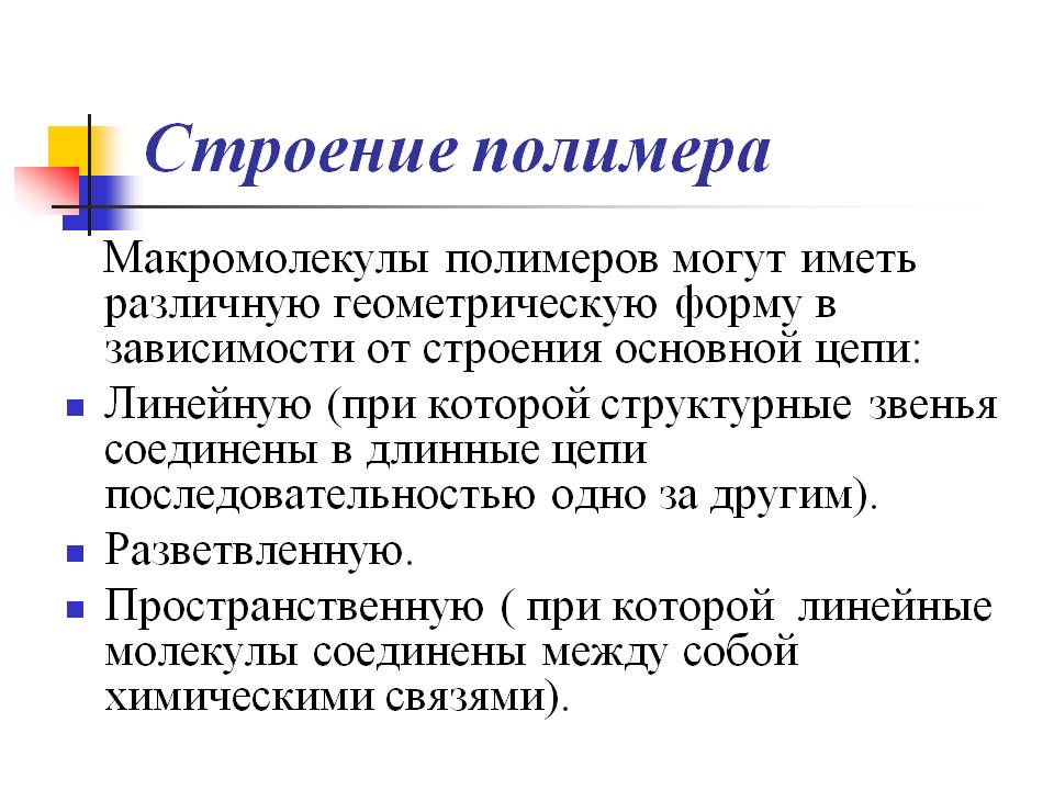 Строение полимера