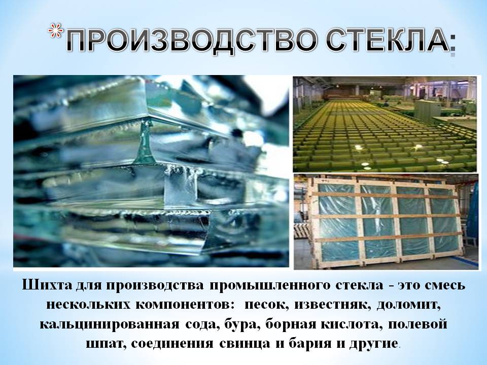 Производство стекла