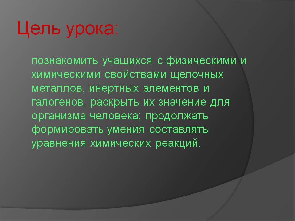 Цель урока