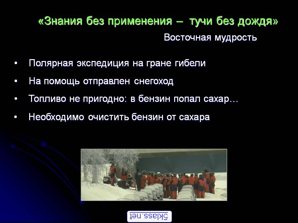Знания без применения