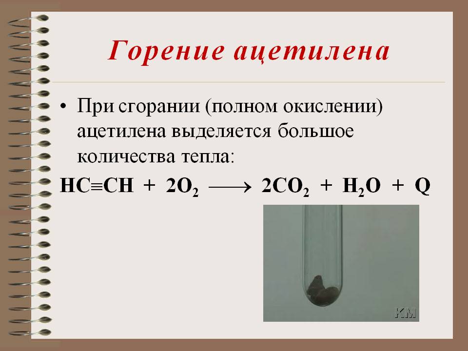 Горение ацетилена