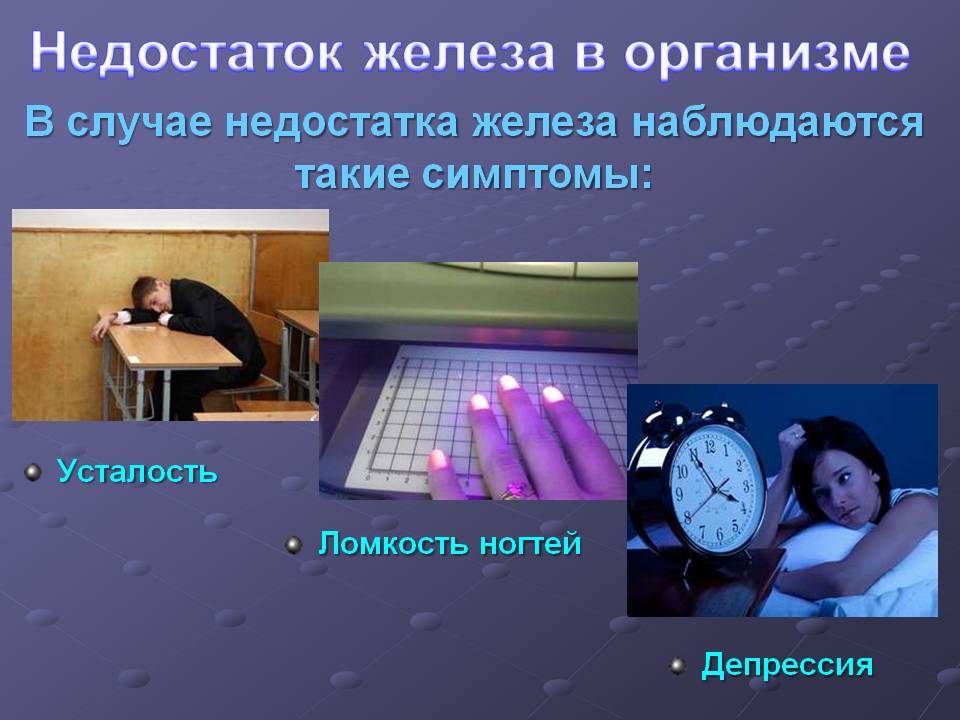 Недостаток железа в организме