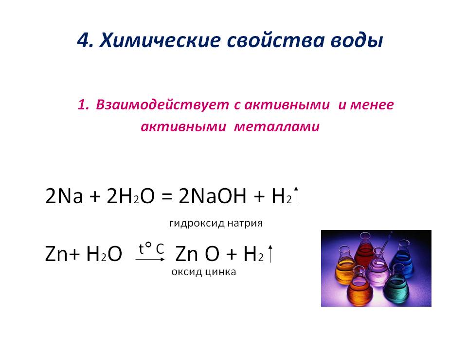Химические свойства воды