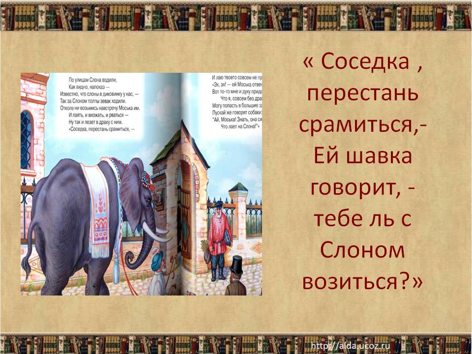 Соседка , перестань срамиться,- ей шавка говорит