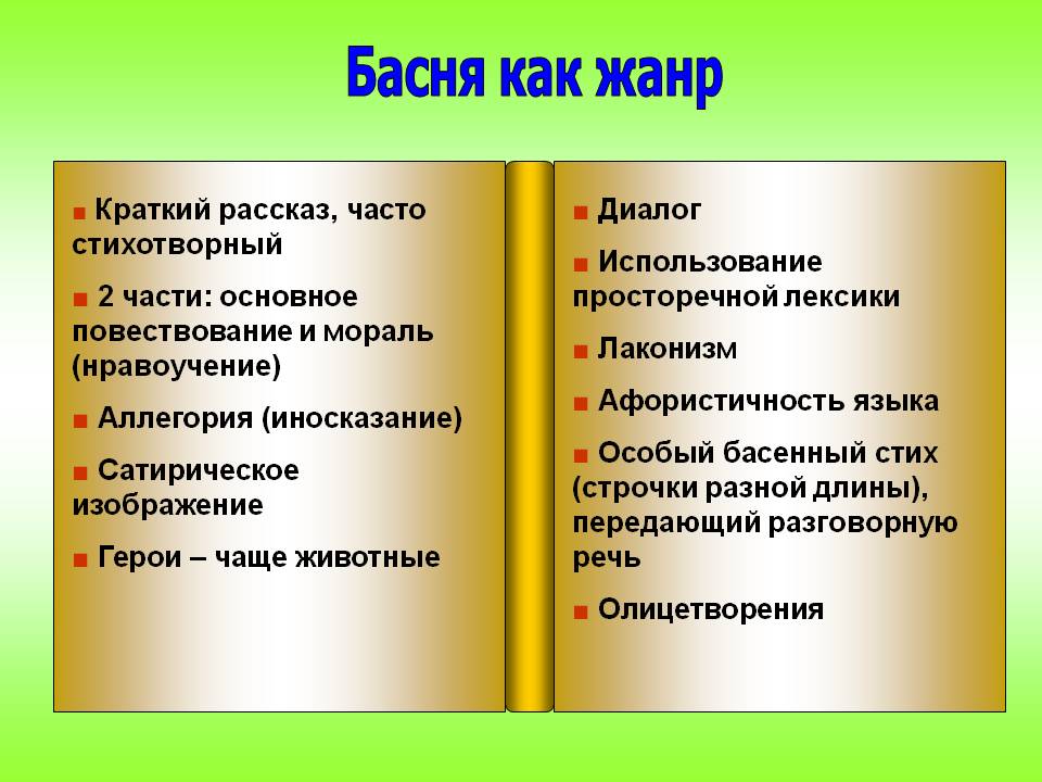 Басня как жанр