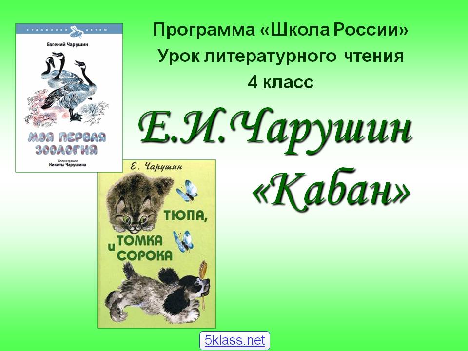 Е.И.Чарушин «Кабан»