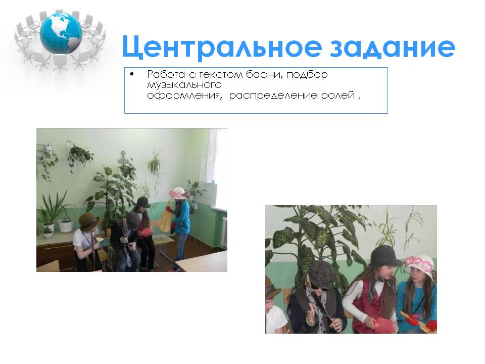 Работа с текстом басни