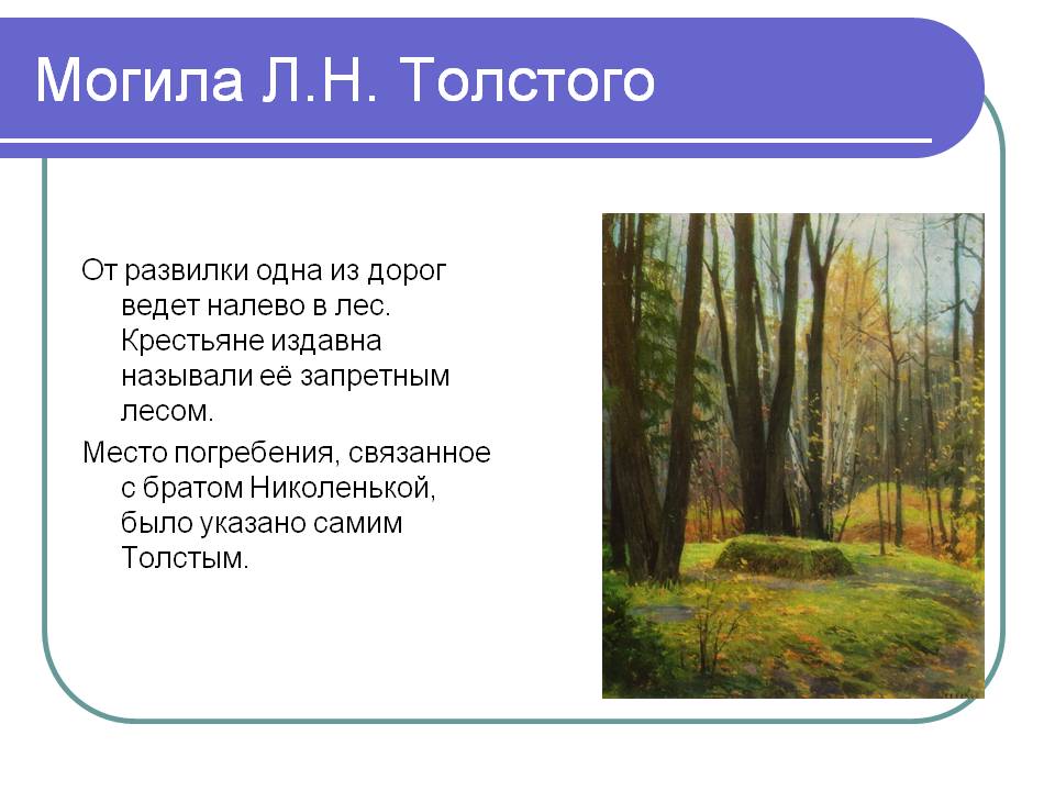 Могила Л.Н. Толстого