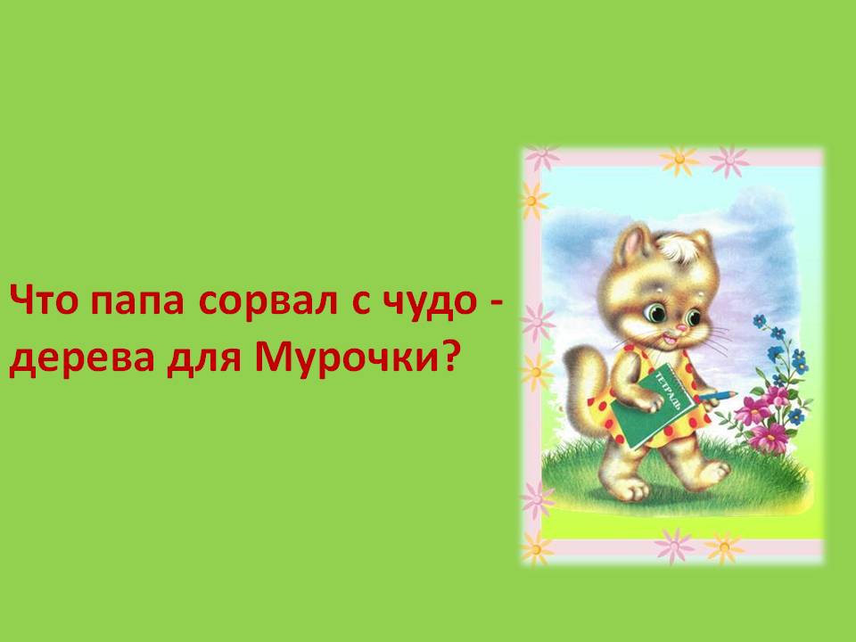 Что папа сорвал с чудо -дерева для Мурочки