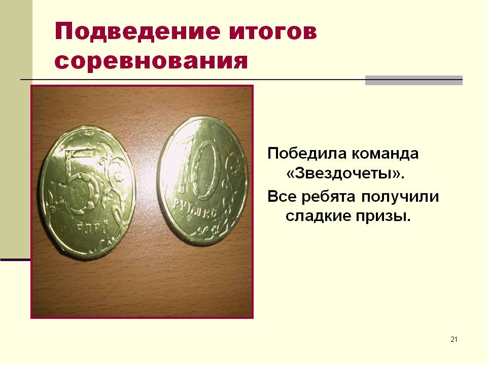 Подведение итогов соревнования