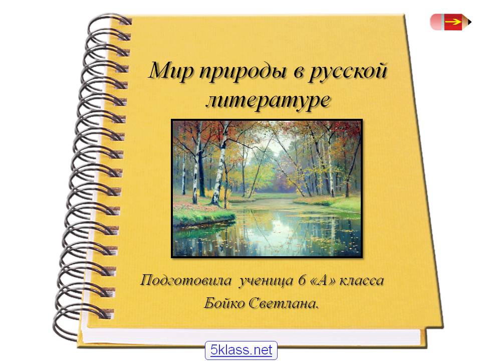 Мир природы в русской литературе
