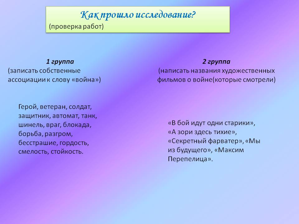 Как прошло исследование