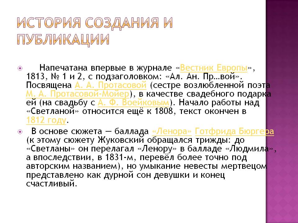 История создания и публикации