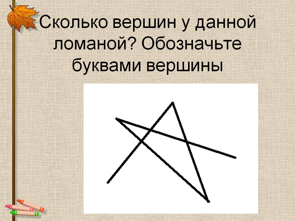 Сколько вершин у данной ломаной