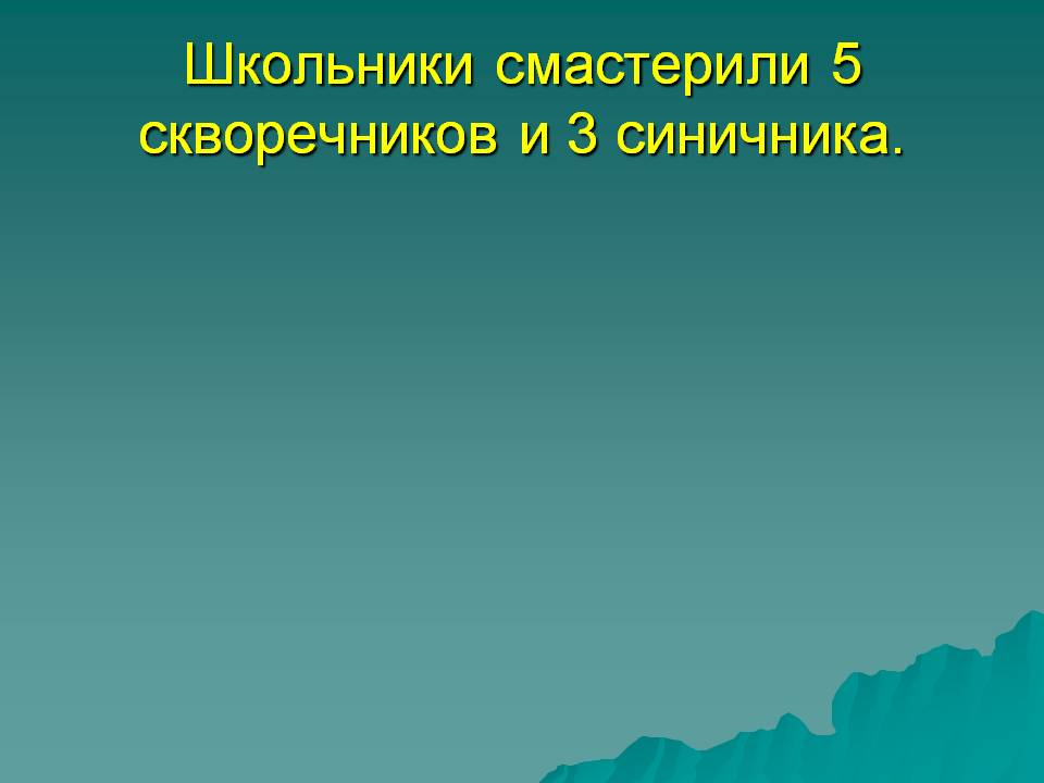 Школьники смастерили 5 скворечников
