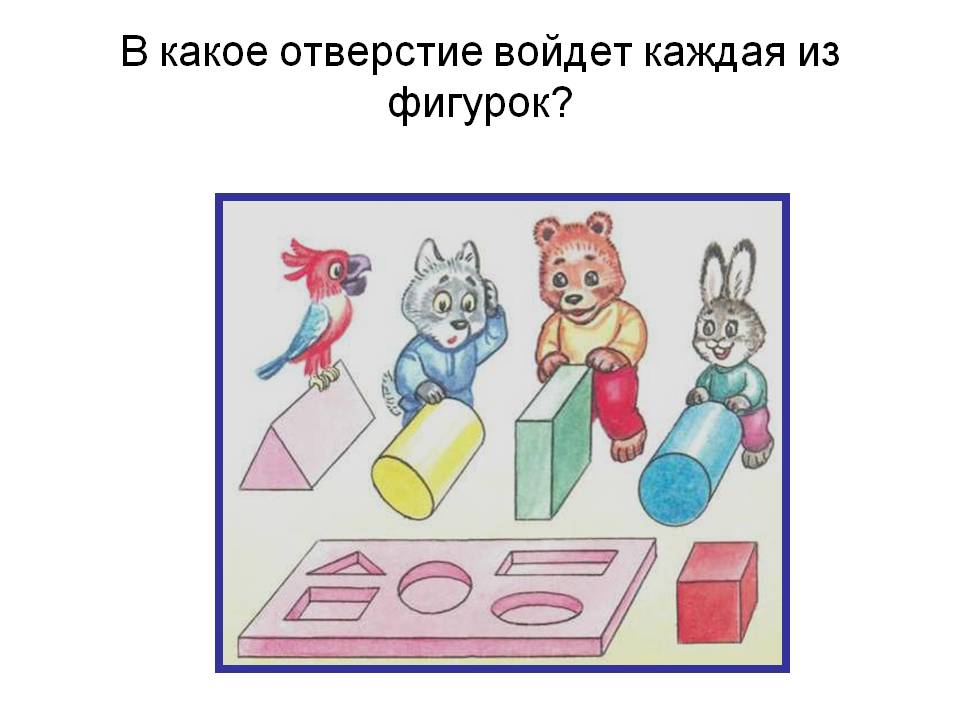 В какое отверстие войдет каждая из фигурок