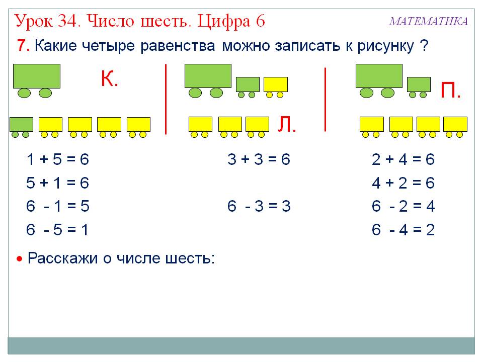 Какие четыре равенства можно записать к рисунку
