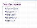 Способы задания