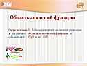 Область значений функции