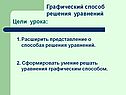 Графический способ решения уравнений
