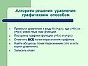 Алгоритм решения уравнения графическим способом