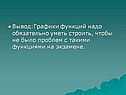 Графики функций надо обязательно уметь строить