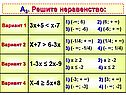 «Неравенства» 8 класс