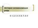 История возникновения цифр