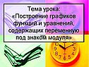 Построение графиков функций
