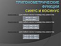 Тригонометрические функции Синус и косинус