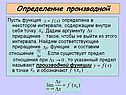 Определение производной