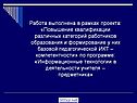 Повышение квалификации различных категорий работников