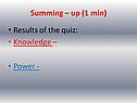 Summing – up