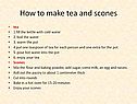 How to make tea and scones