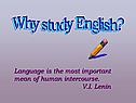 Why study English