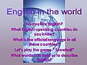 English in the world