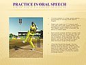 Practice in oral speech