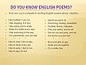 Do you know english poems