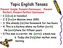 Topic english tenses