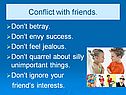 Conflict with friends