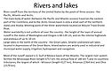 Rivers and lakes