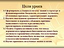 Цели урока