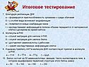 Итоговое тестирование
