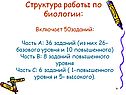 Структура работы по биологии