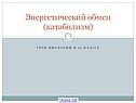 Энергетический обмен (катаболизм)