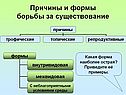 Причины и формы борьбы за существование