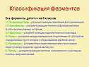 Классификация ферментов