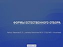 Формы естественного отбора