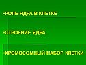 Роль ядра в клетке