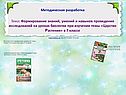 Методическая разработка